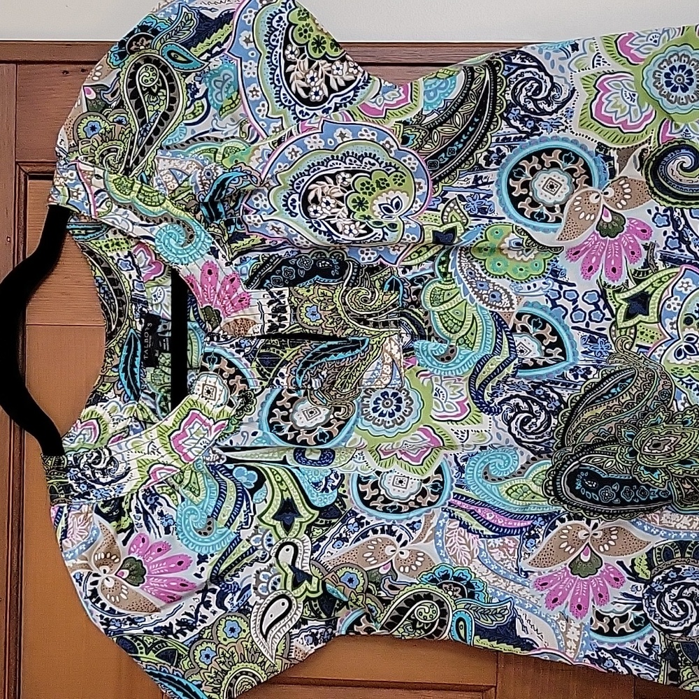 TALBOTS PETITES COLORFUL PAISLEY BLOUSE - Picture 2 of 8